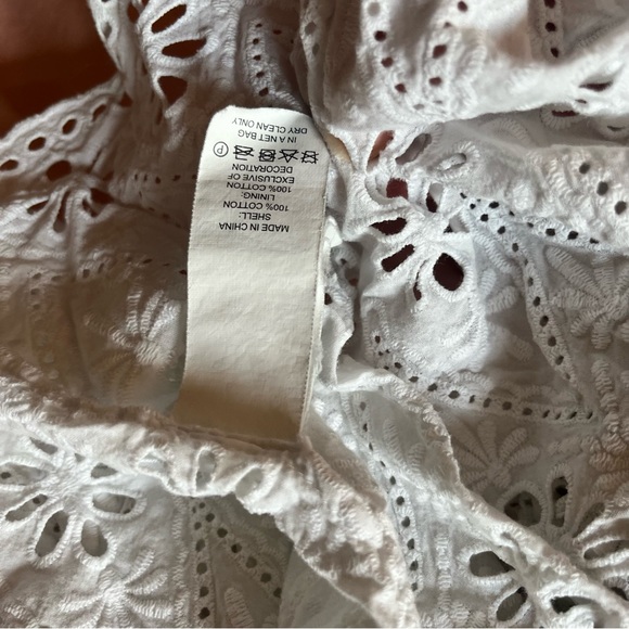 Kate Spade Sleeveless Floral Eyelet White Top Size Small - Picture 14 of 16